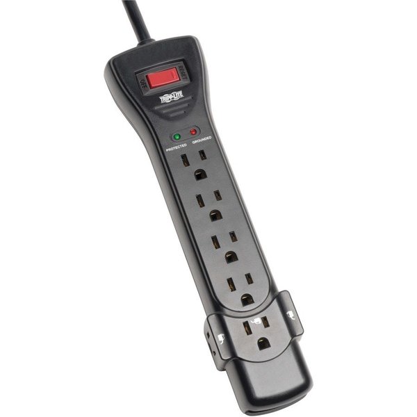Tripp Lite Surge Protector, 7 Outlet, 2160 Joules, 7' Cord, Black TRPSUPER7B